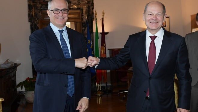 Campidoglio, il sindaco Gualtieri incontra il ministro tedesco Olaf Scholz