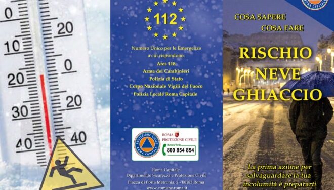 Freddo, ordinanza con disposizioni in caso di emergenza neve e ghiaccio