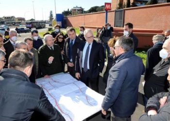 Lavori pubblici: sopralluogo a cantiere Tiburtina per controllare avanzamento lavori