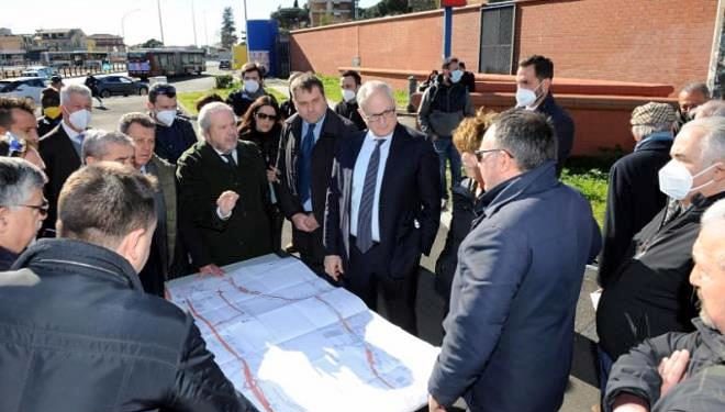 Lavori pubblici: sopralluogo a cantiere Tiburtina per controllare avanzamento lavori