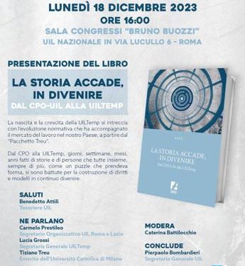 Libri, “La storia accade in divenire”: dal cpo alla Uiltemp