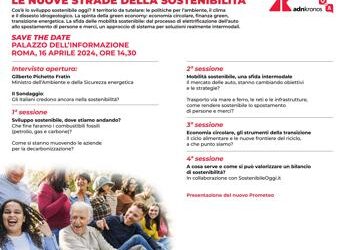 ‘Le nuove strade della sostenibilità’, il 16 aprile evento Adnkronos Q&A