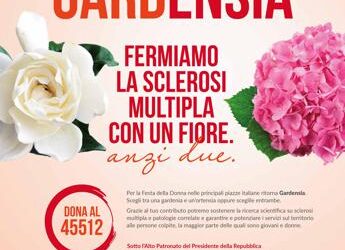 Stop sclerosi multipla, campagna Aism ‘Bentornata Gardensia’