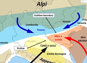 Tornado in Pianura Padana, la dinamica del ‘punto triplo’ come negli Usa