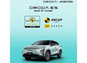 OMODA 5 EV conquista le 5 stelle nei Test Euro NCAP e ANCAP
