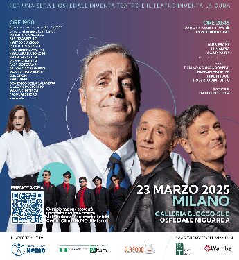 Malattie rare, Sla: torna spettacolo con Bertolino a sostegno Centro Nemo Milano