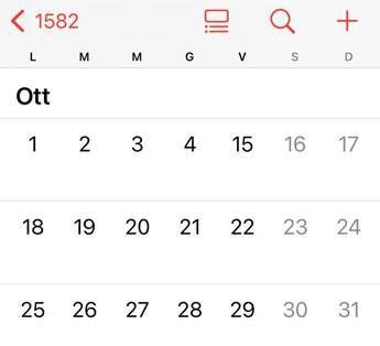 Nel calendario dello smartphone c’è un anno in cui si passa dal 4 al 15 ottobre