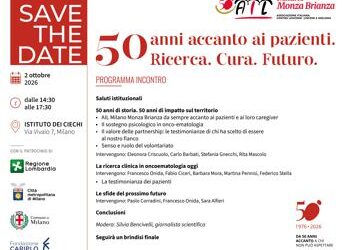 Tumori, Ail Milano Monza Brianza celebra 50 anni accanto ai pazienti oncoematologici