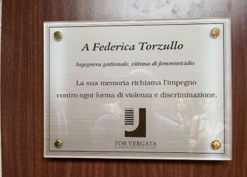Ghiron (Tor Vergata): “Aula intitolata a Federica Torzullo ci invita a non restare indifferenti”