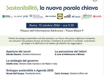 Sostenibilità, ‘le nuove parole chiave’: torna l’appuntamento con Adnkronos Q&A